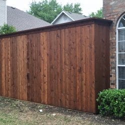 Stained Residential Fence