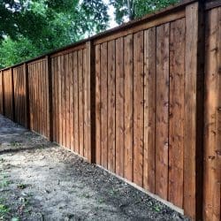 Stained Residential Fence