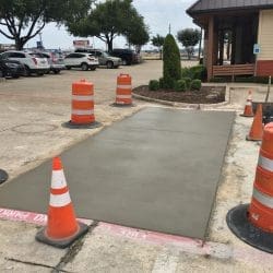 Commercial Parking Lot Concrete Section Drying after Repair