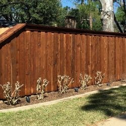Stained Board on Board Residential Fence