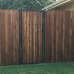 Residential Custom Wood and Iron Fence Gate
